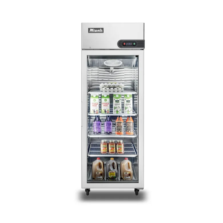 Migali C-1RG-HC 28 7/10" Competitor Series® One Section Reach In Refrigerator, (1) Right Hinge Glass Door, 115v