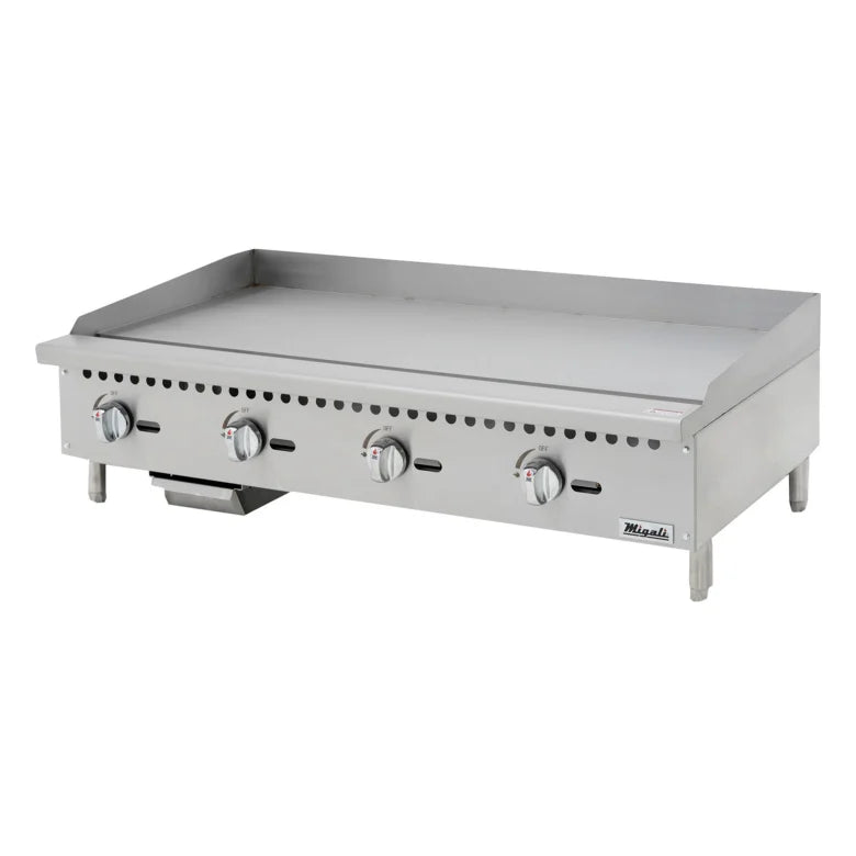 Migali C-G48 48" Gas Griddle w/ Manual Controls - 3/4" Steel Plate, Natural Gas