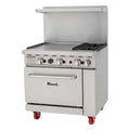 Migali C-RO2B-24GL-NG 36" 2 Burner Gas Range w/ Griddle & Standard Oven, Natural Gas