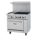 Migali C-RO4B-12GL-NG 36" 4 Burner Gas Range w/ Griddle & Standard Oven, Natural Gas