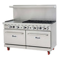 Migali C-RO6B-24GL-LP 60" 6 Burner Gas Range w/ Griddle & (2) Standard Ovens, Liquid Propane
