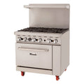 Migali C-RO6B-LP 36" 6 Burner Gas Range w/ Standard Oven, Liquid Propane