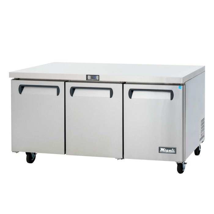 Migali C-U72R-HC 72 7/10" W Undercounter Refrigerator w/ (3) Sections & (3) Doors, 115v