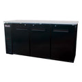Migali C-BB72-HC 72 4/5" Bar Refrigerator - 3 Swinging Solid Doors, 115v