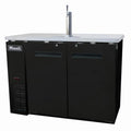 Migali C-DD48-2-HC 48 3/4" Kegerator Beer Dispenser w/ (2) Keg Capacity - (1) Column, Black