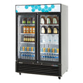 Migali C-49RM-HC 54 2/5" Competitor Two Section Glass Door Merchandiser - (2) Left/Right Hinge Doors, White, 115v