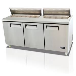 Migali C-SP72-30BT-HC 72 7/10" Competitor Series® Sandwich/Salad Prep Table w/ Refrigerated Base, 115v