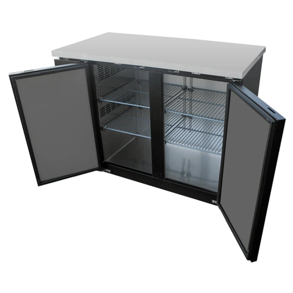 Migali C-BB48-HC 48 3/4" Bar Refrigerator - 2 Swinging Solid Doors, 115v