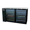 Migali C-BB60G-HC 60 4/5" Bar Refrigerator - 2 Swinging Glass Doors, 115v