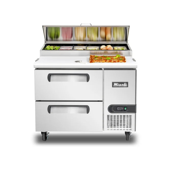 Migali C-PP44-D-HC 44" Competitor Series® Pizza Prep Table w/ Refrigerated Base
