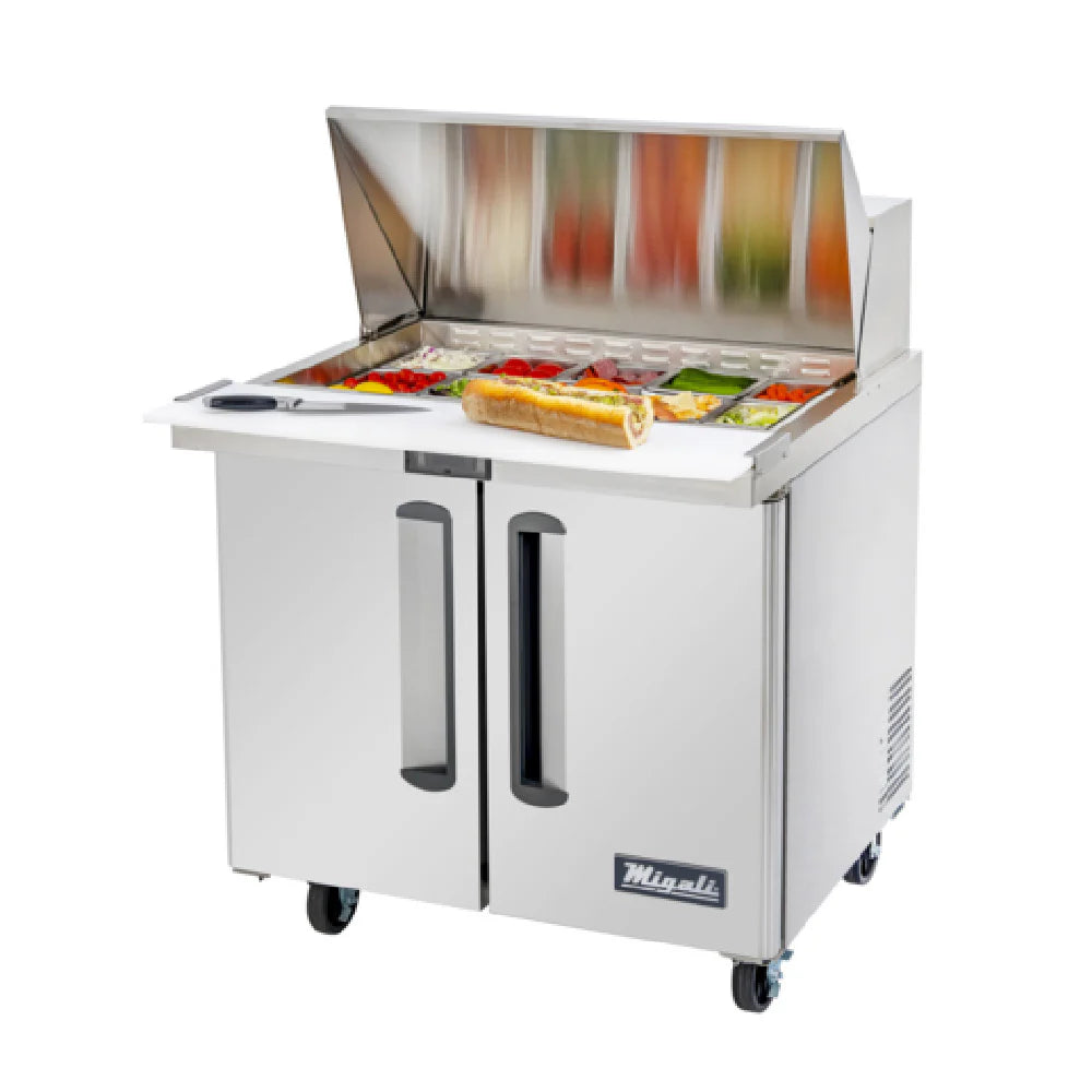 he Migali® C-SP36-15BT-HC 36" - 15 Pans, Sandwich Prep Table