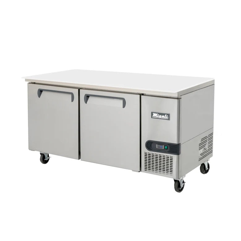 Migali C-RWT67-HC 67" Competitor Series® Worktop Refrigerator w/ (2) Sections & (2) Doors, 115v