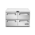 Migali C-U48F-D-HC 48 1/4" Competitor Series® Worktop Freezer w/ (2) Sections & (4) Drawers, 115v