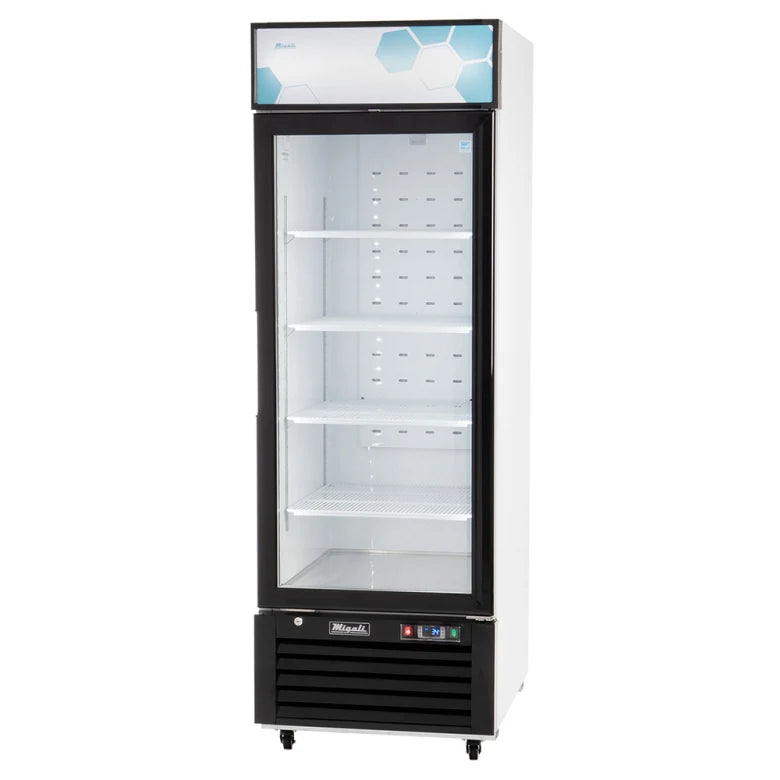 Migali C-23RM-HC 27" Competitor Series® One Section Glass Door Merchandiser - (1) Right Hinge Door, White, 115v