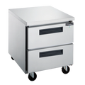 DUC29R-D2 2-Drawer Undercounter Commercial Refrigerator in Stainless Steel