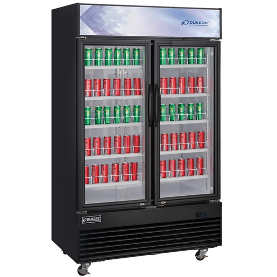 DSM-33R Commercial Glass Swing 2-Door Merchandiser Refrigerator