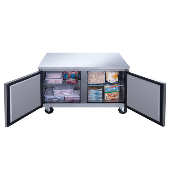 DUC36F 2-Door Undercounter Freezer in Stainless Steel