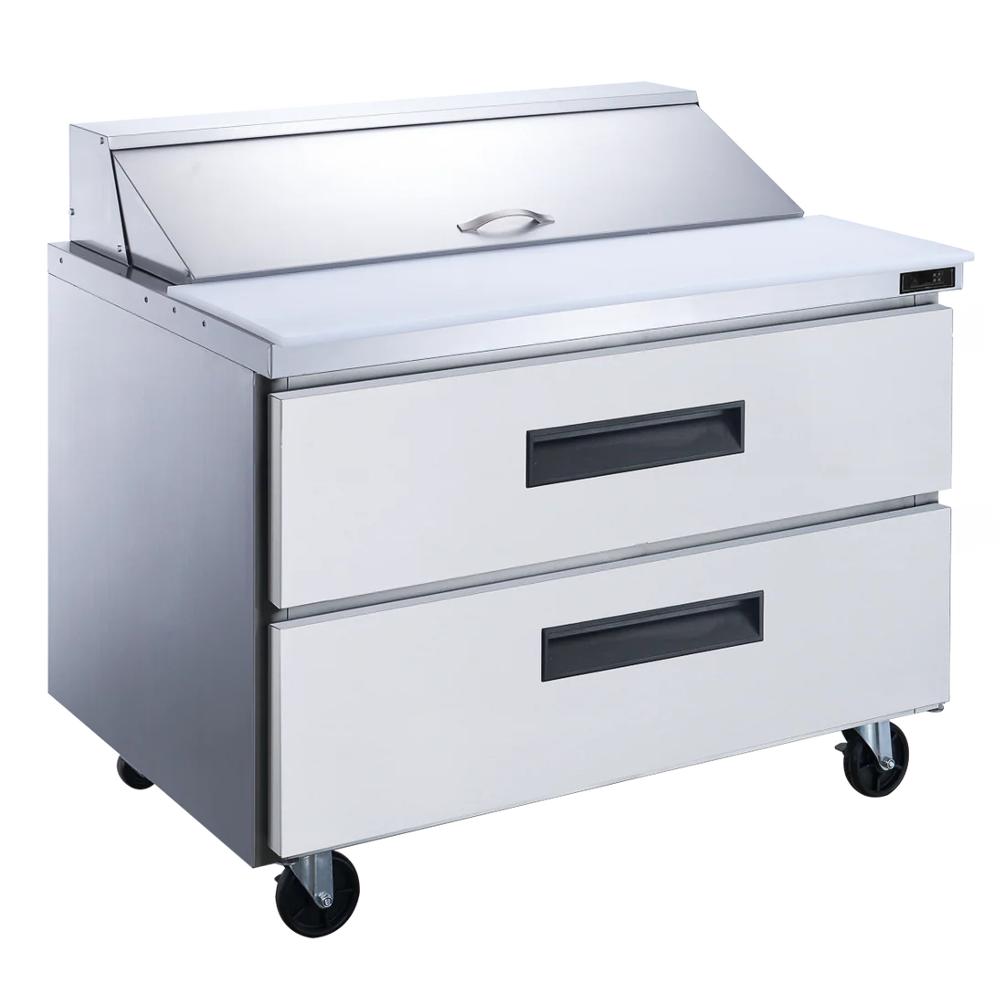 DSP36-10-D2 2-Drawer Commercial Food Prep Table Refrigerator in Stainless Steel