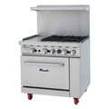Migali C-RO4B-12GL-NG 36" 4 Burner Gas Range w/ Griddle & Standard Oven, Natural Gas