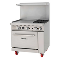 Migali C-RO2B-24GL-LP 36" 2 Burner Gas Range w/ Griddle & Standard Oven, Liquid Propane