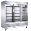 D83R-GS3 Bottom Mount Glass 3-Door Commercial Reach-in Refrigerator