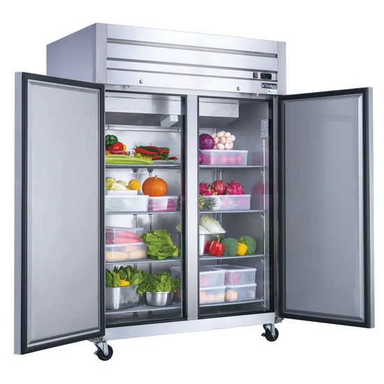 D55AR Commercial 2-Door Top Mount Refrigerator in Stainless Steel