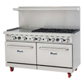 Migali C-RO6B-24GL-LP 60" 6 Burner Gas Range w/ Griddle & (2) Standard Ovens, Liquid Propane