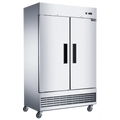 D47ER Compact 2-Door Commercial Refrigerator in Stainless Steel