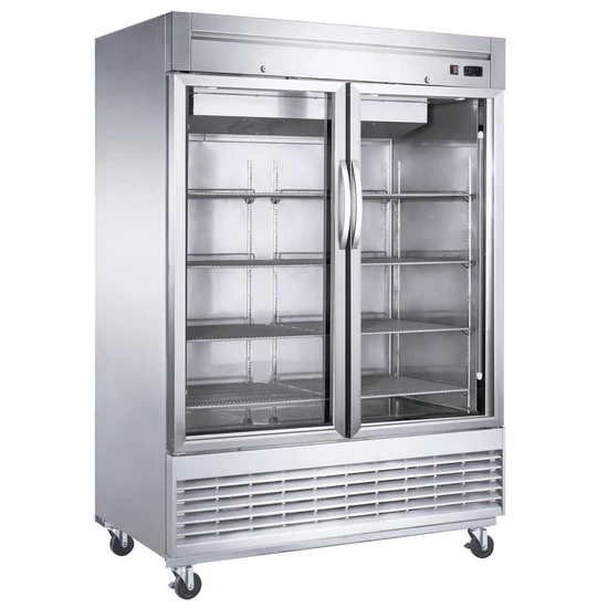 D55F-GS2 Bottom Mount Glass 2-Door Commercial Reach-in Freezer