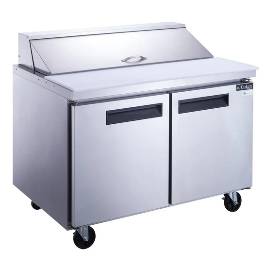 DSP48-12-S2 c2-Door Commercial Food Prep Table Refrigerator in Stainless Steel