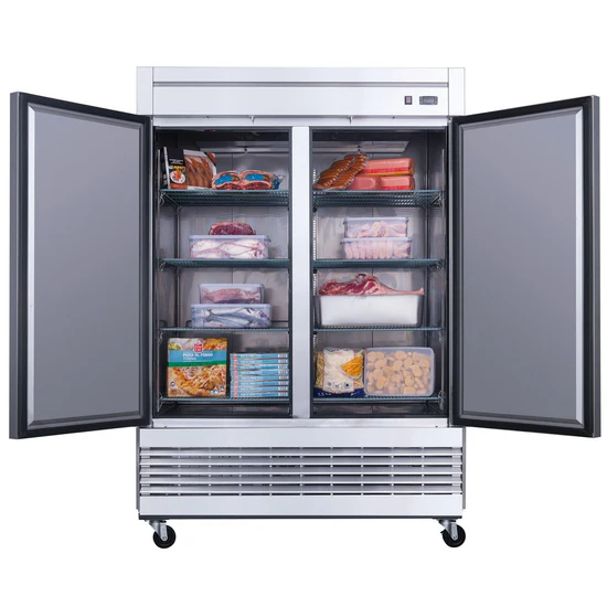 D55F 2-Door Commercial Freezer in Stainless Steel