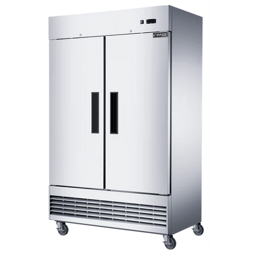 D47EF Compact 2-Door Commercial Freezer in Stainless Steel