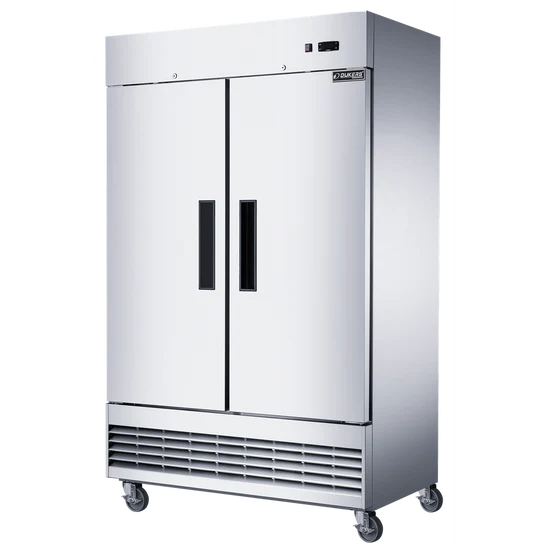D47ER Compact 2-Door Commercial Refrigerator in Stainless Steel