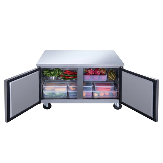 DUC48R 2-Door Undercounter Refrigerator in Stainless Steel